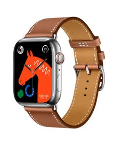 Apple Watch Hermès Series 8 GPS + Cellular 41mm Silver Stainless Steel Case with Gold Single Tour